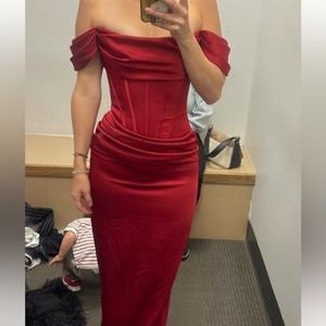 Stunning burgundy Rasario Gown